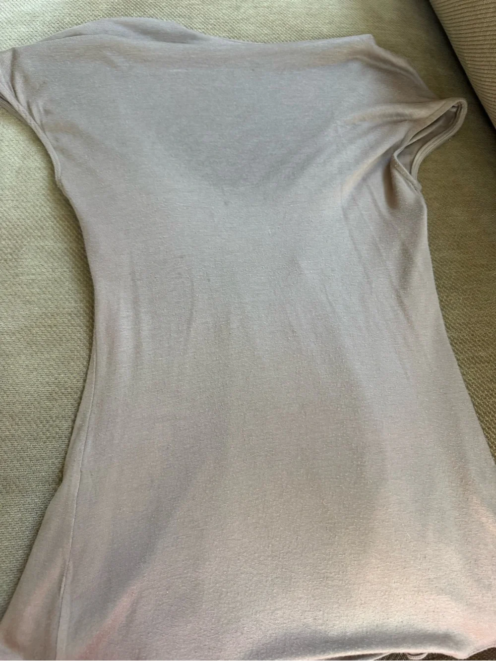 Sky Taupe V-Neck Empire Waist Top with Gold leaf Embellishment